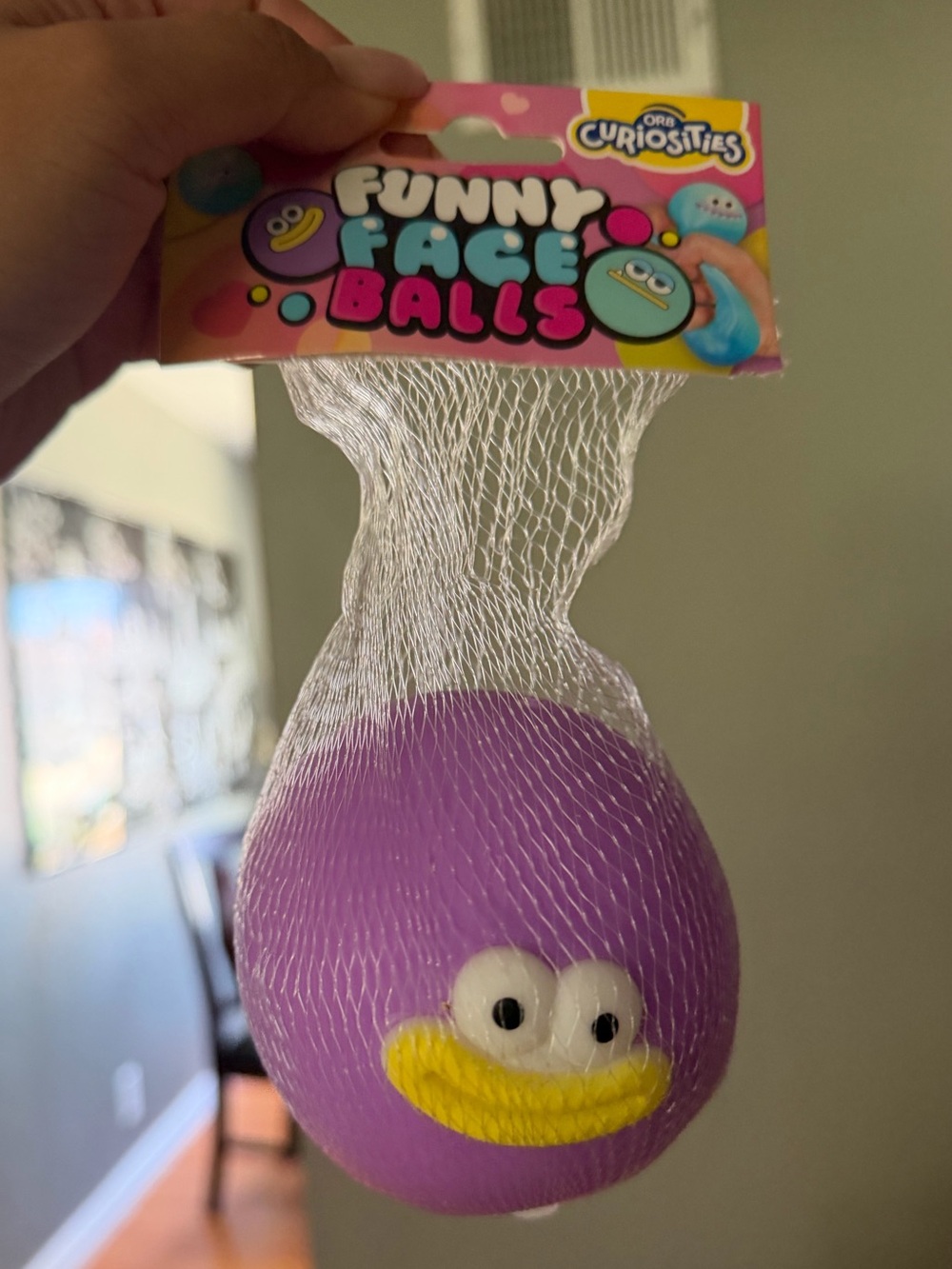 Orb Curiosities Funny Smushers Face Balls Viral Squeezy Squishy Toy Purple